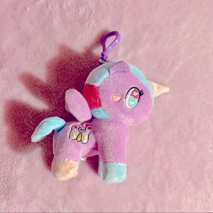 Tokidoki Neon Star Lily Violet Unicorno Plush Key Bag Clip-On NWOT